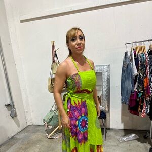 Wrap around cotton dress